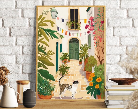 Locorotondo Puglia Travel Illustration Art Print