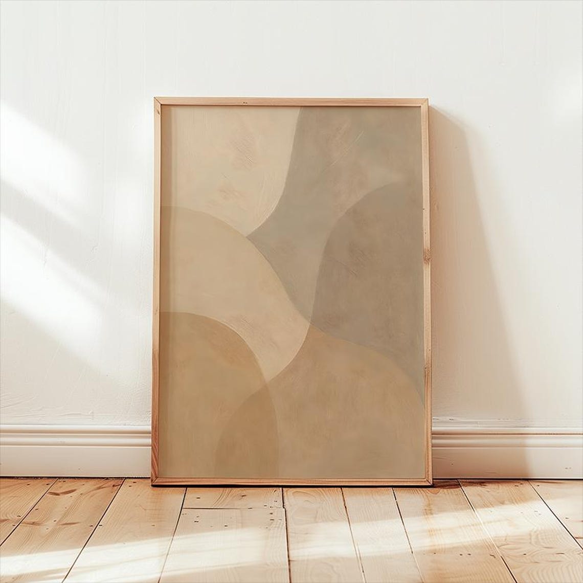 Neutral Sand Beige Abstract Arches Minimalist Decor Art Poster