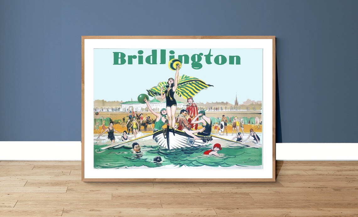 Bridlington England Vintage Travel Poster