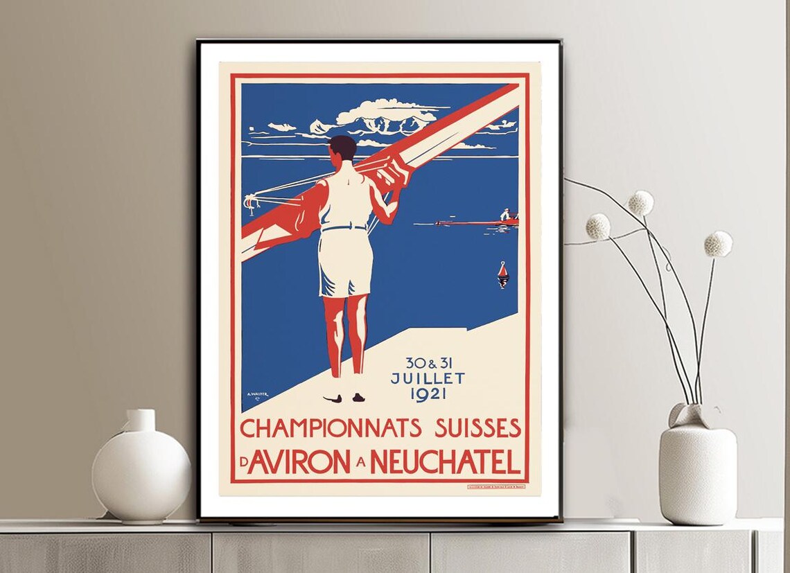 Championnats Suisses Daviron A Neuchatel, Vintage Poster - Image 2