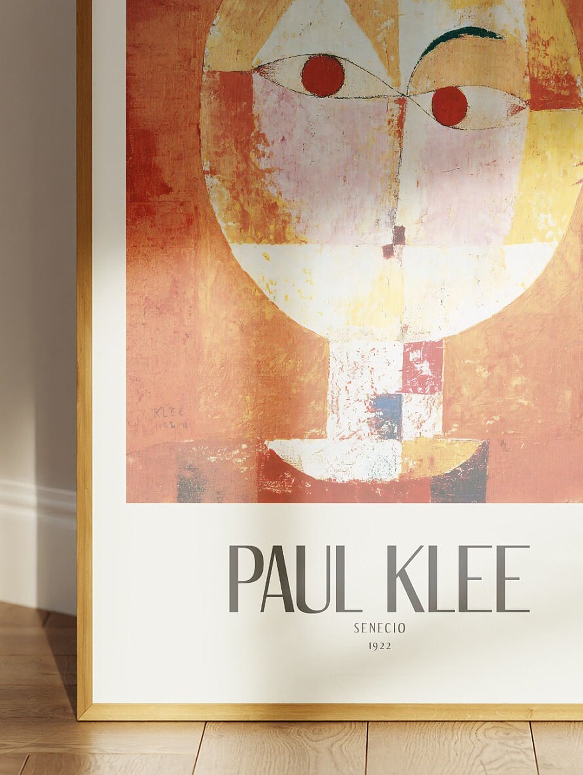Paul Klee Senecio 1922 Abstract Portrait Orange Gold Art Poster - Image 3