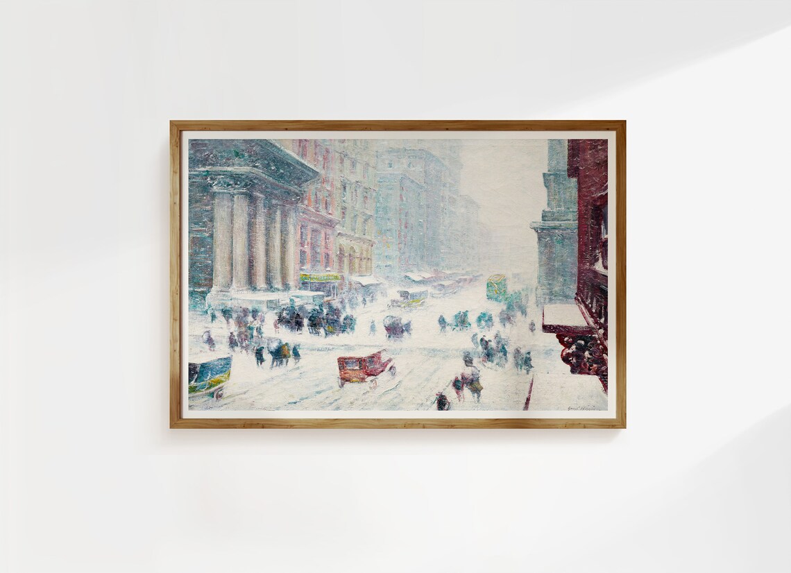 Childe Hassam Fifth Avenue In Winter New York City Snow Poster