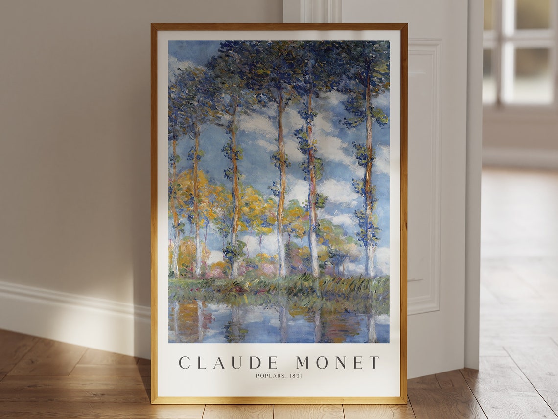 Monet Print Poplars 1891 Art Print Art Poster Home Decor Wall Art Modern Gift