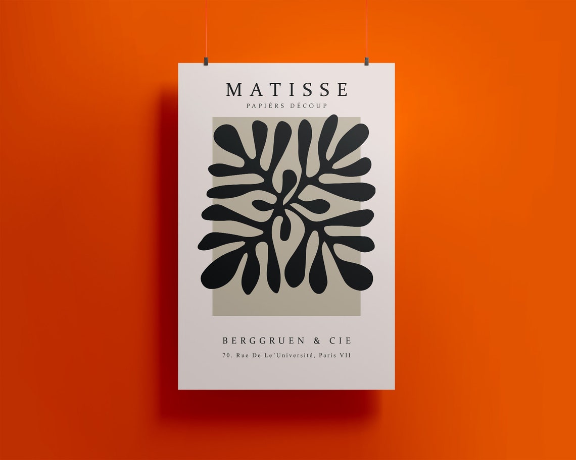 Henri Matisse Papiers Decoupe Black Foliage Berggruen Gallery Poster - Image 2