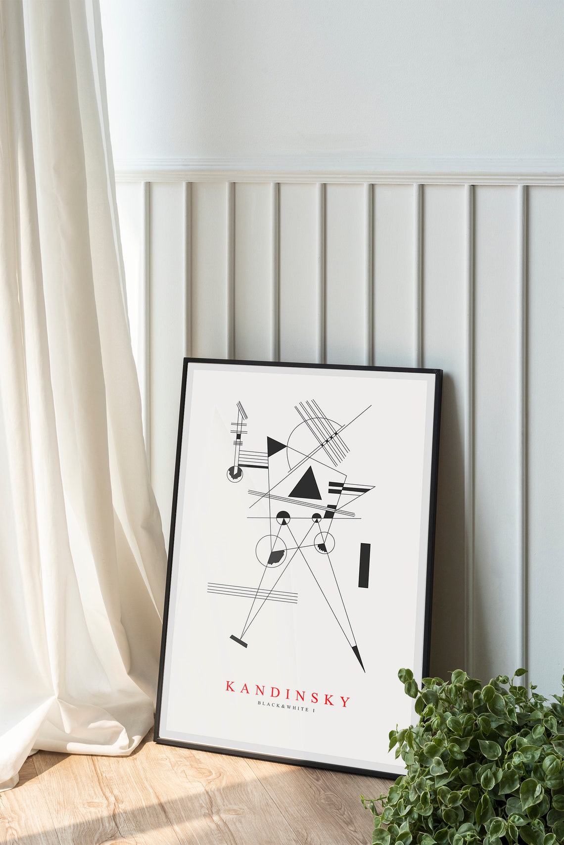 Wassily Kandinsky Black And White I Bauhaus Geometric Abstract Poster - Image 3