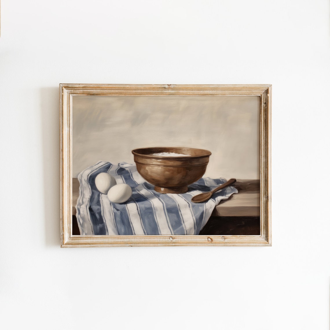 Baking Sunday Morning Art Print Oil Painting Print Breakfast Oil Painting Print Kitchen Art French Country Art Copper Still Life