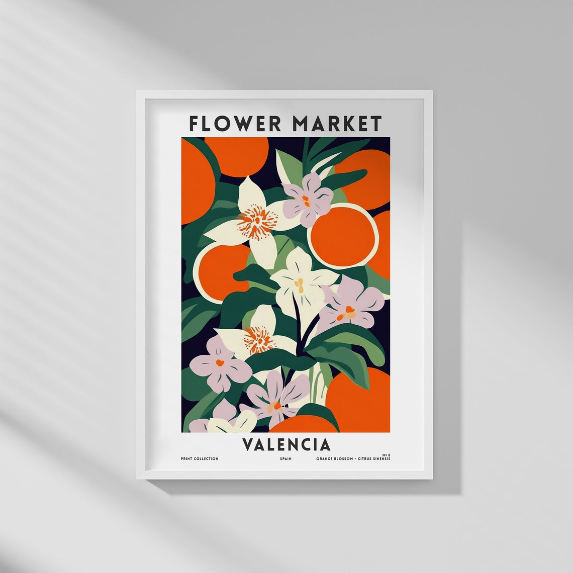 Valencia Flower Market Orange Blossom Spain Citrus Art Poster - Image 4