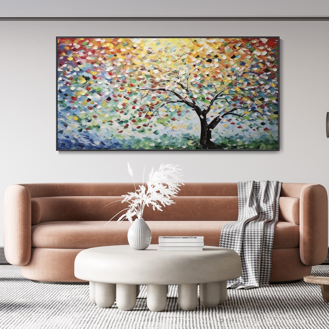 Tower Tree Boho Landscape, Contemporary Art Print - Image 2