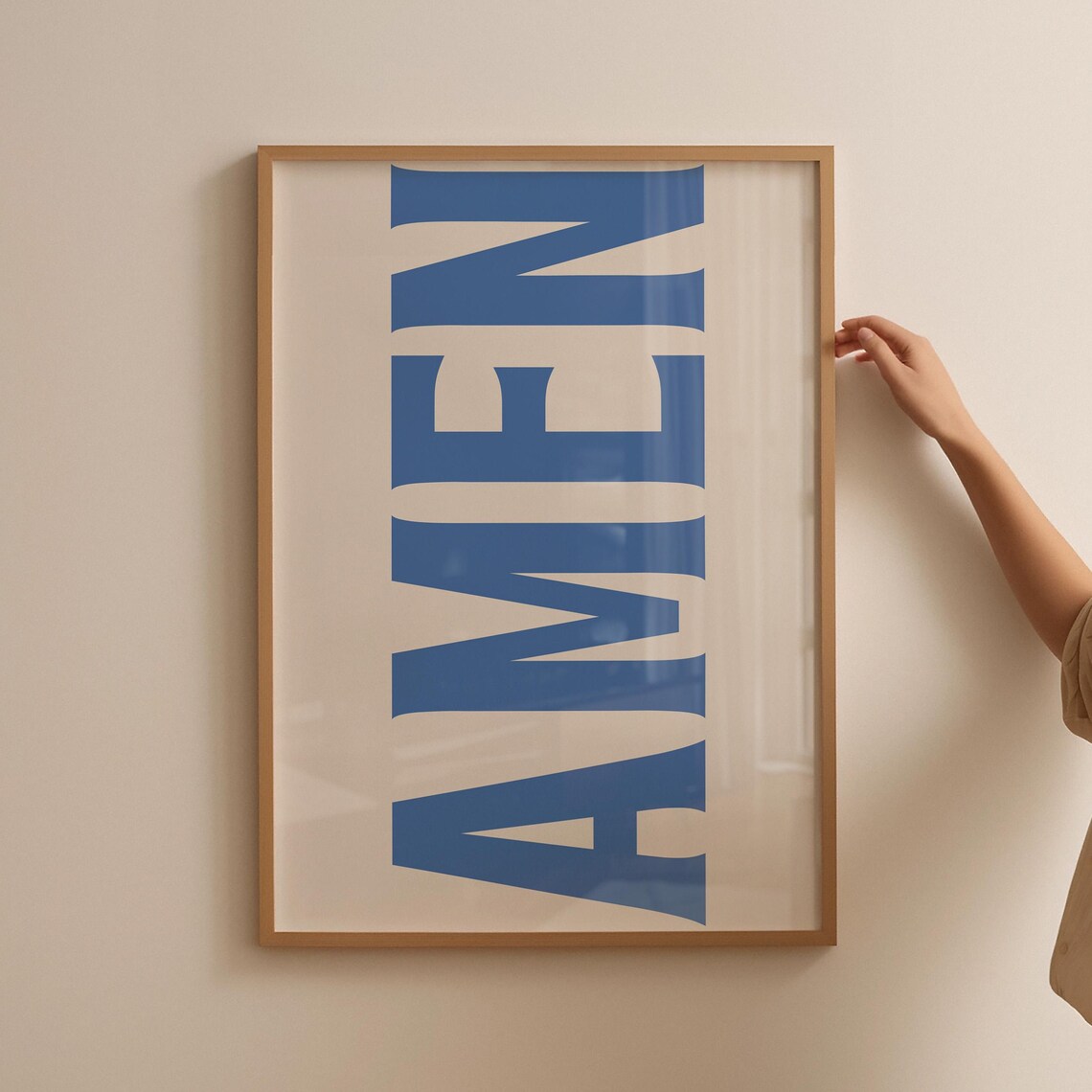 Amen Jesus Typography Retro Christian Poster - Image 5
