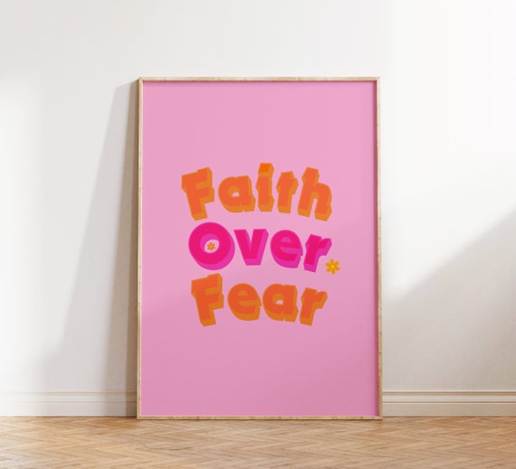 Retro Christian Faith Scripture Art Poster