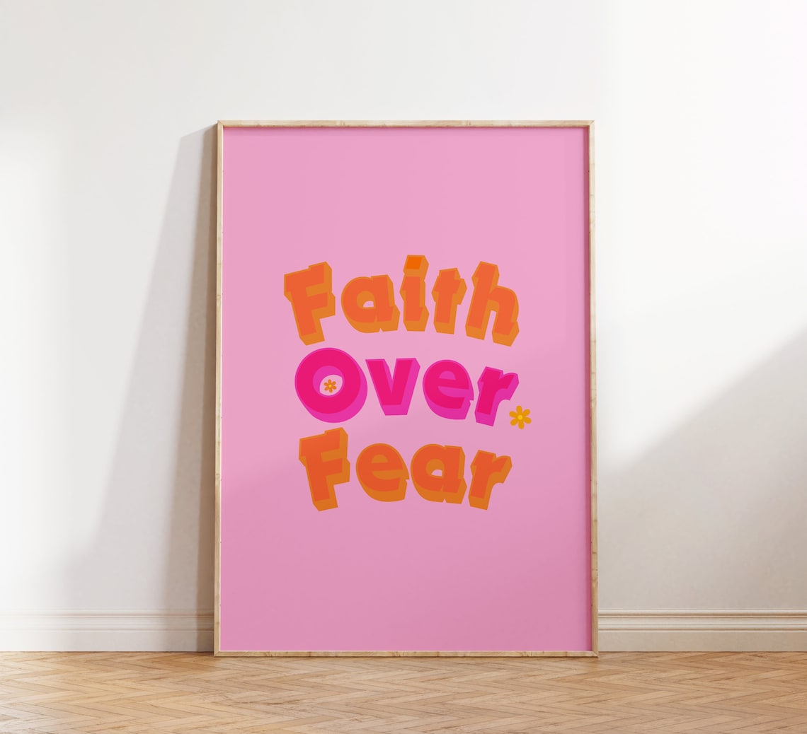 Retro Christian Faith Scripture Art Poster