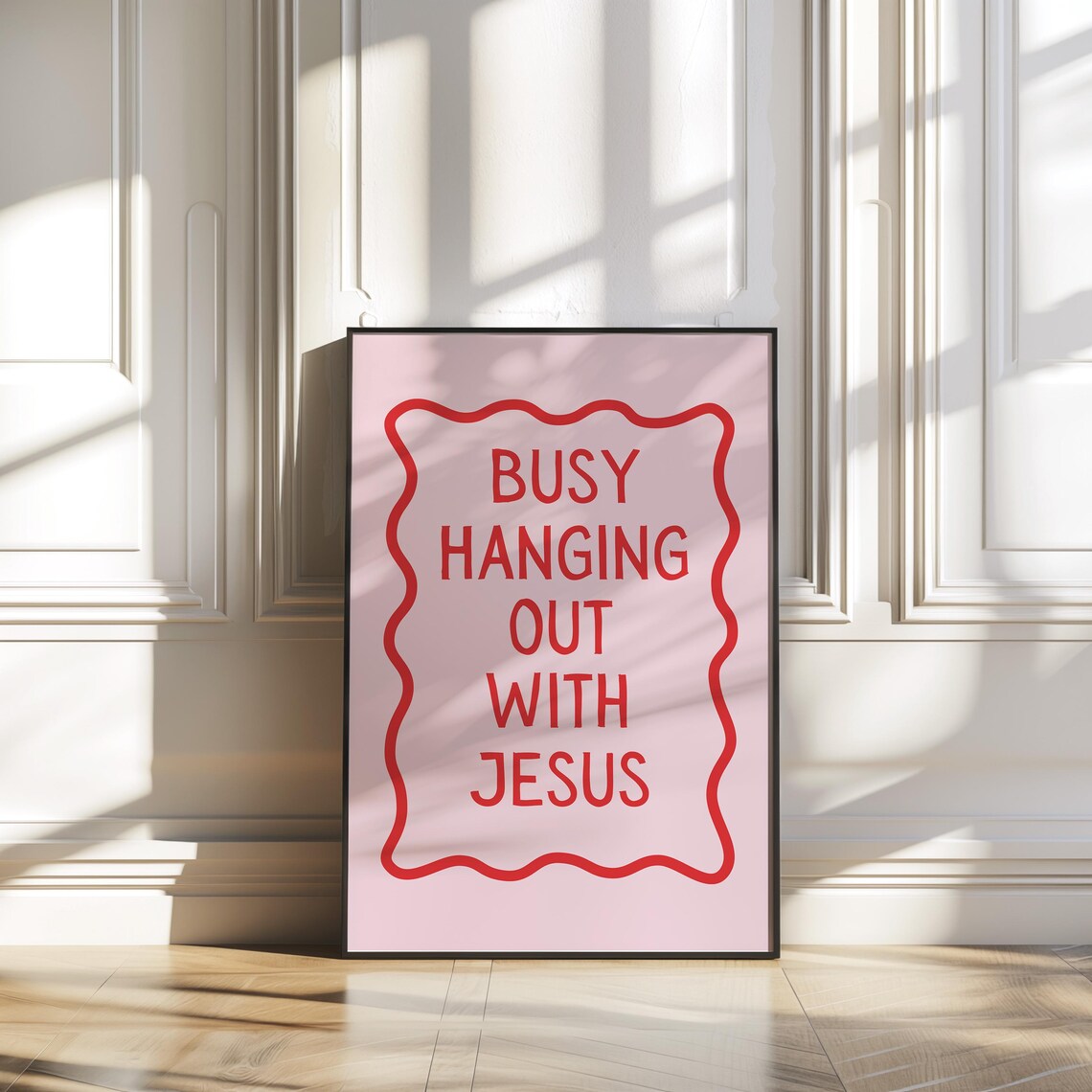 Pink Christian Scripture Art Print, Maximalist Home Decor - Image 2