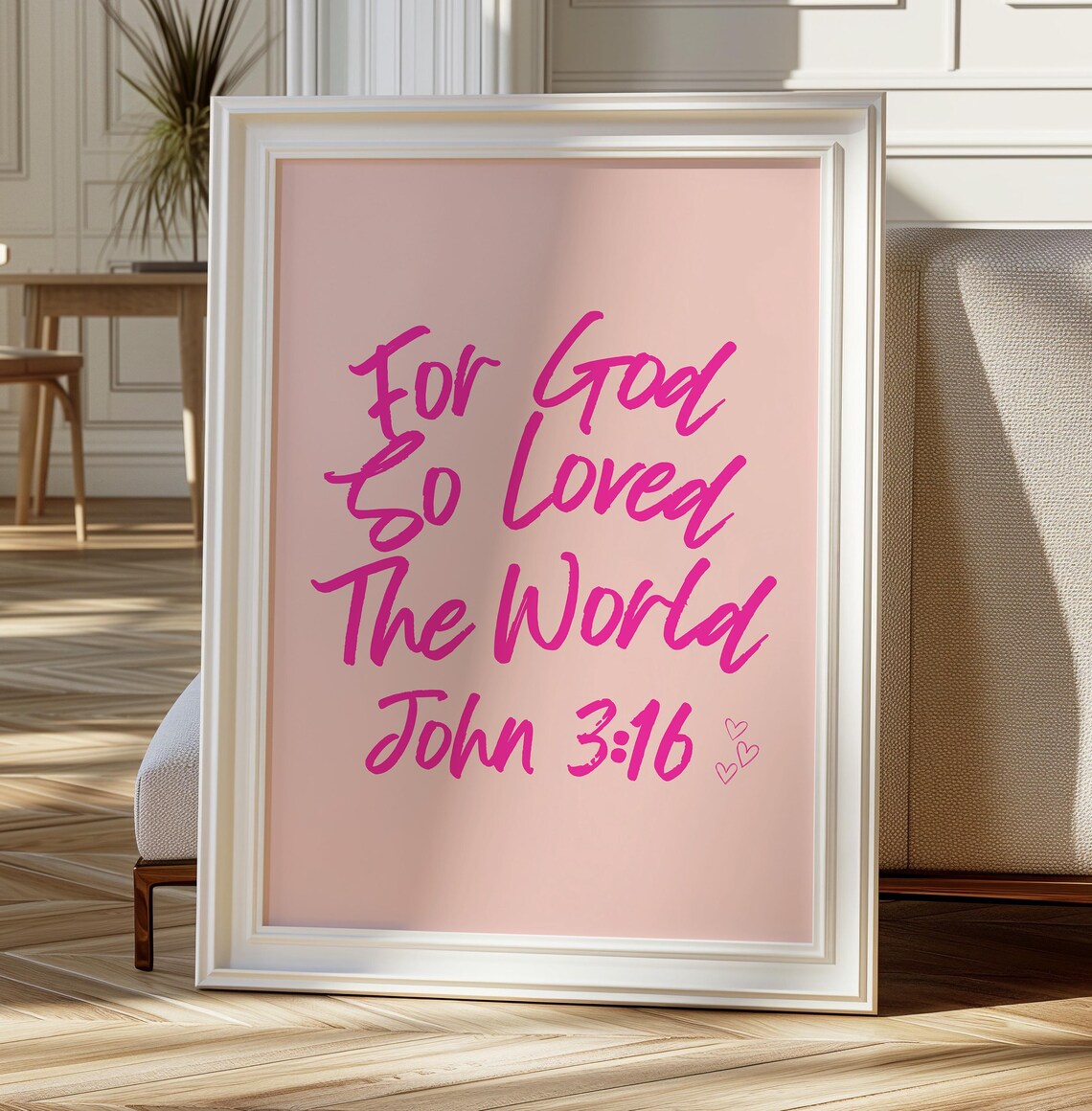 John Bible Verse Scripture Art Print, Preppy Christian - Image 3