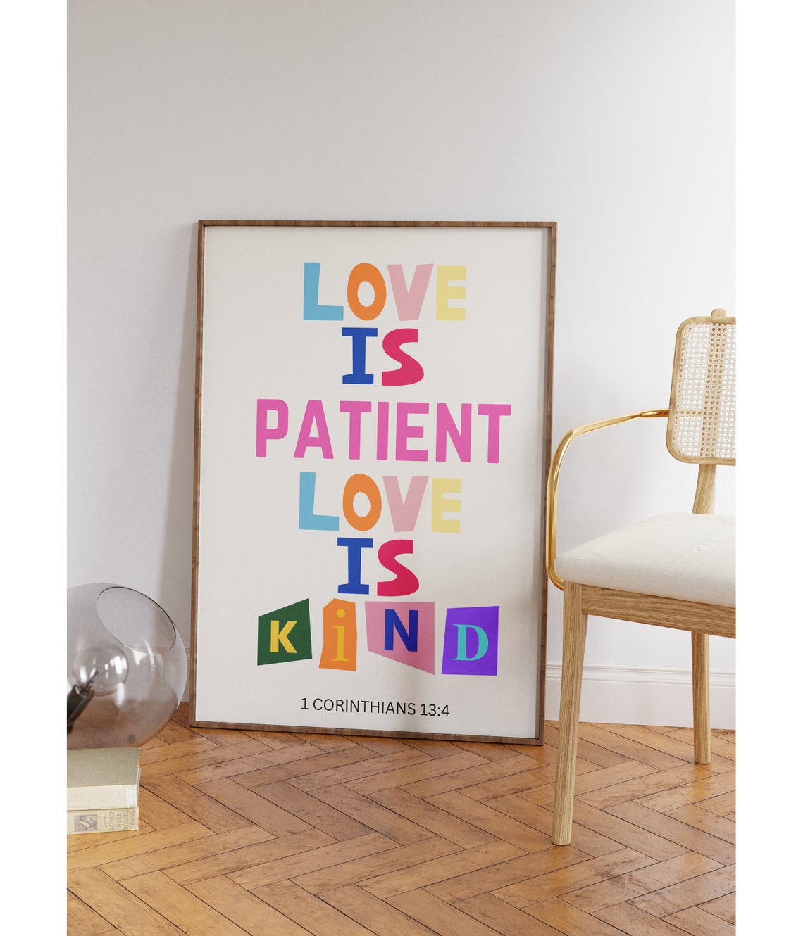 Love Is Patient Wall Print Religious Print Christian Poster Scripture Art Bible Verse Wall Decor Christian Gift - Image 4