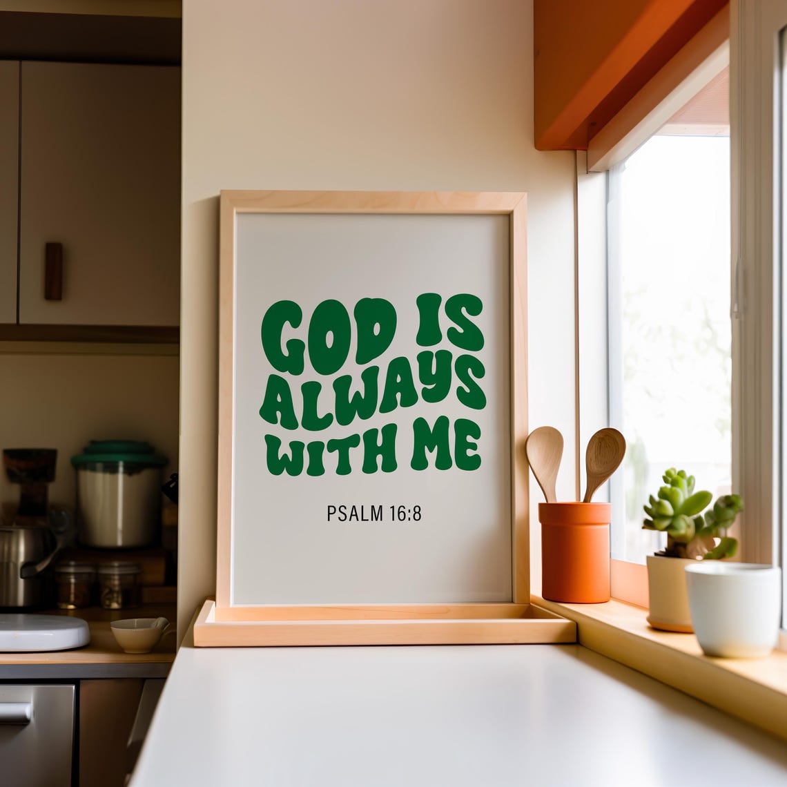 Retro Christian Wall Print Psalm Scripture Art Religious Print Bible Verse Wall Decor Art Christian Gift - Image 3