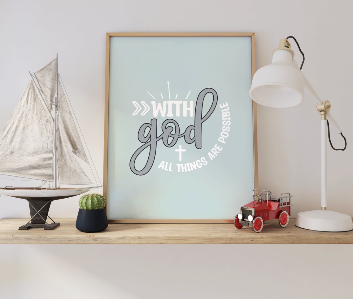 Retro Christian Wall Print Religious Print Christian Poster Bible Verse Wall Decor Art Christian Gift - Image 3