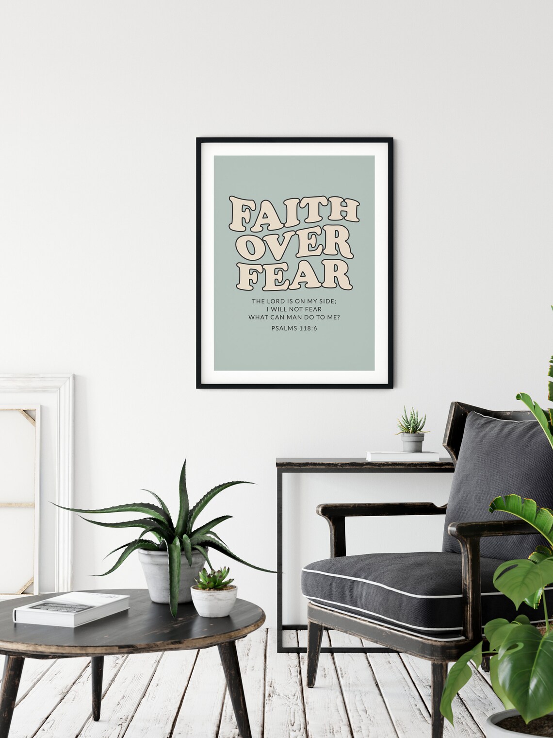 Retro Christian Psalms Art Print, Faith Wall Decor - Image 3