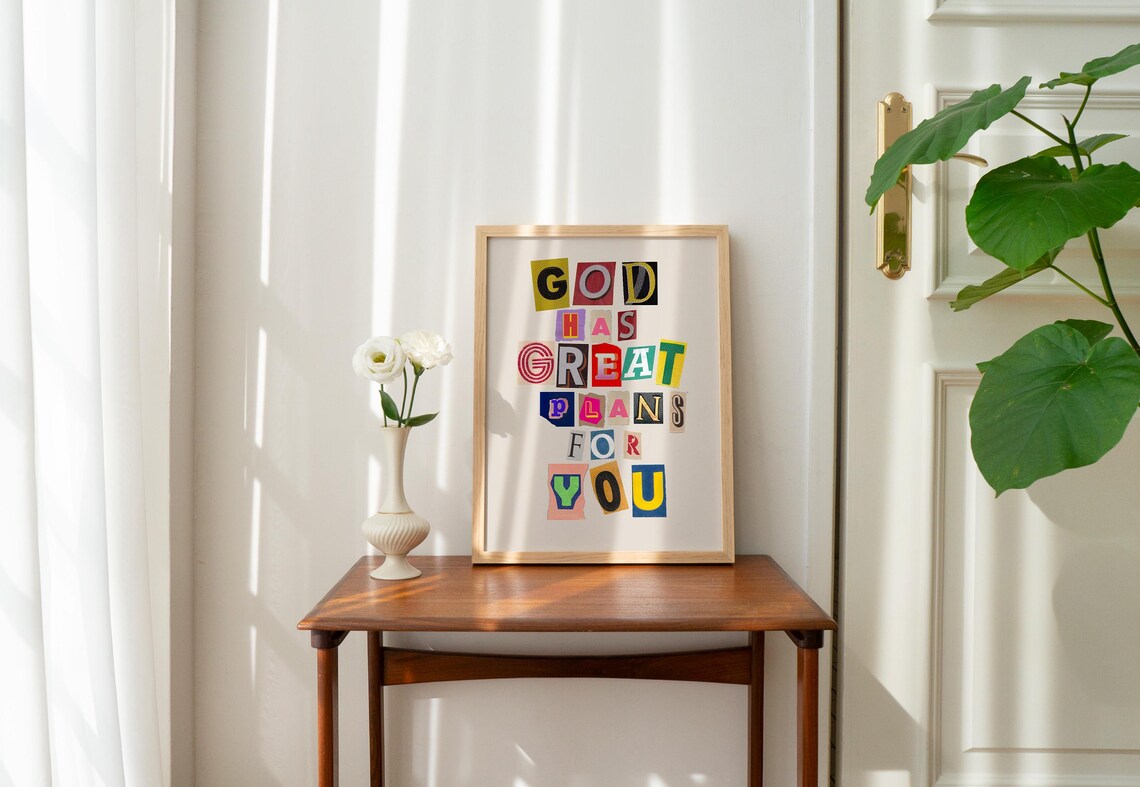 Vintage Christian Wall Print, Retro Religious Poster - Image 3