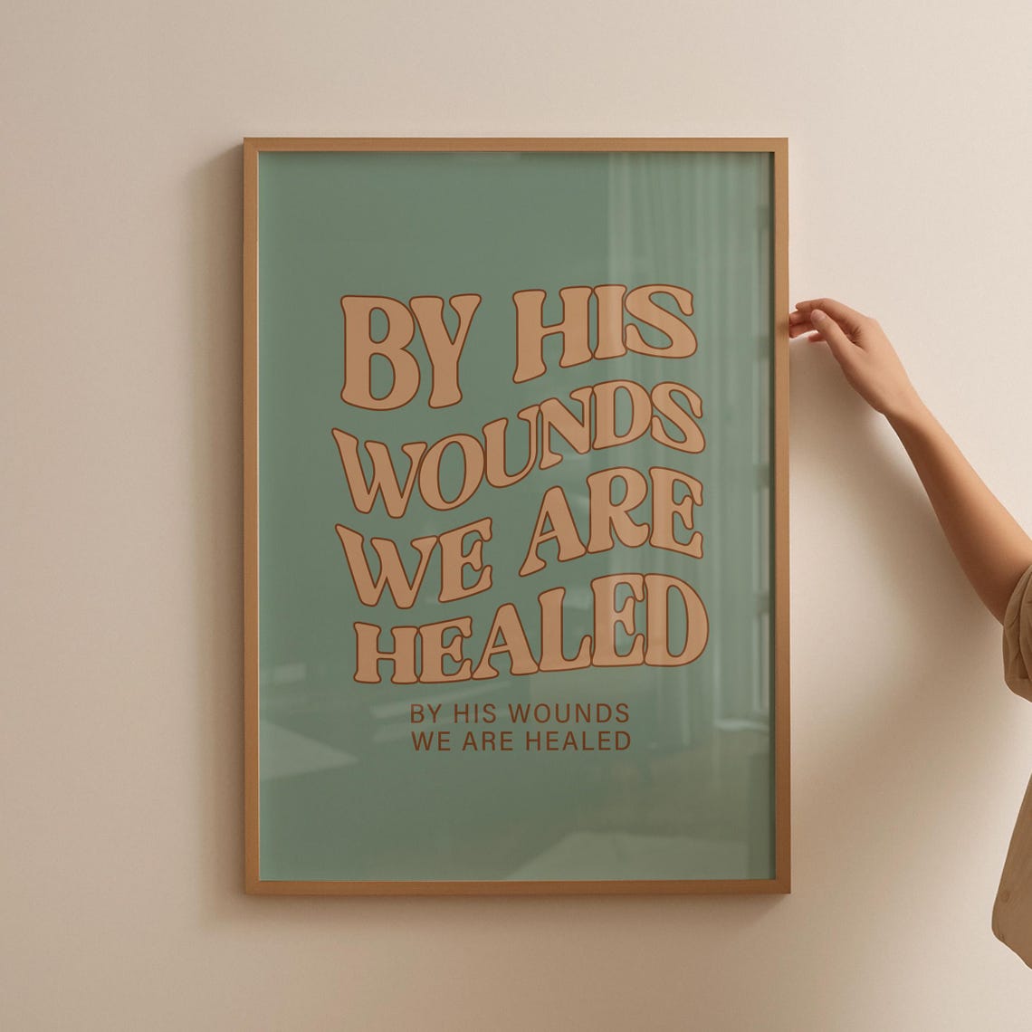 Retro Christian Wall Art Religious Print Scripture Art Christian Poster Bible Verse Wall Decor Large Art - Image 4