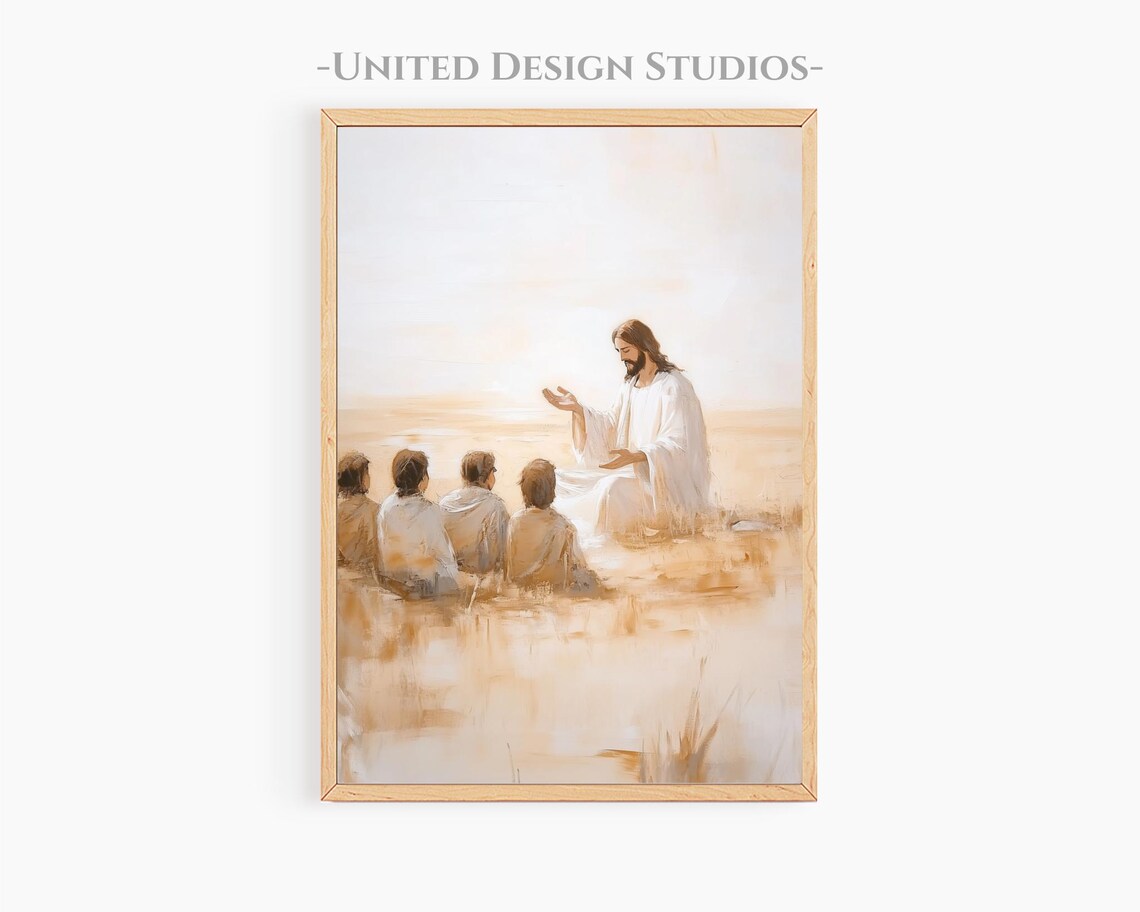 Jesus With Children Modern Christian Art Print