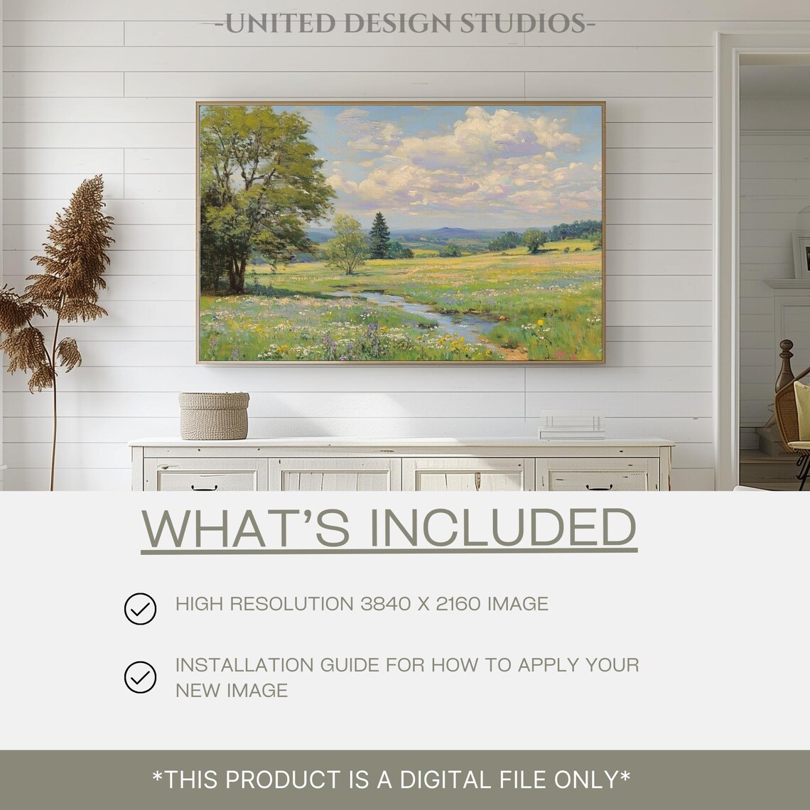 Summer Field Art Print, Seasonal Landscape - Image 2