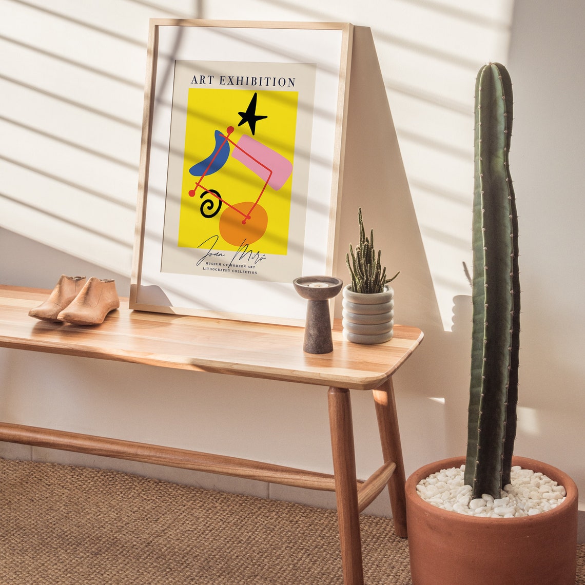 Joan Miro Art Exhibition Yellow Abstract Lithograph Museum Poster - Image 3