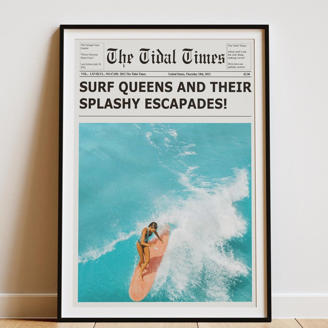 Coastal Magazine New York Times Retro Poster