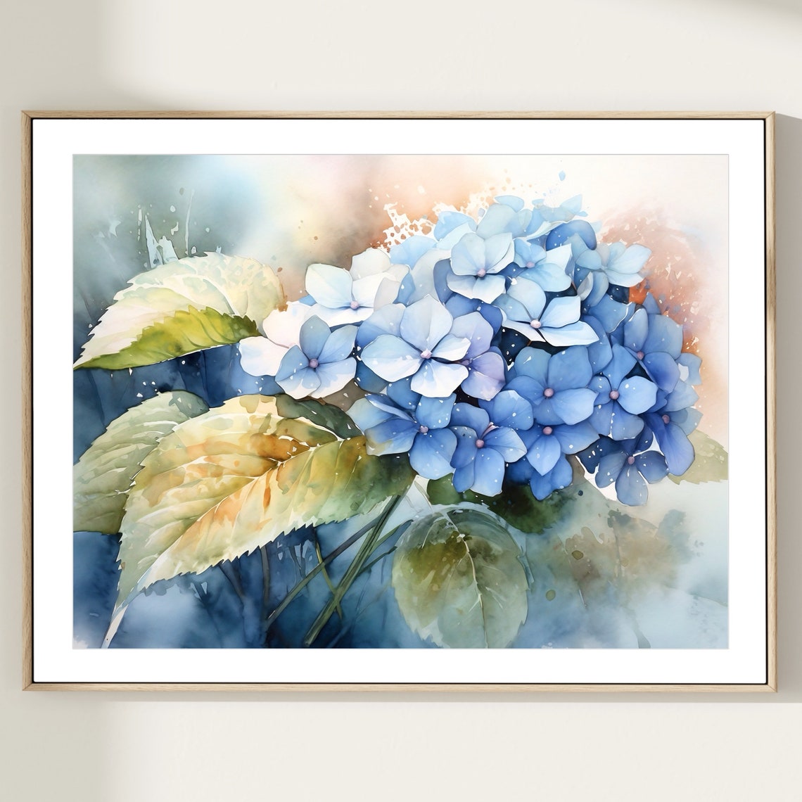 Hydrangea Watercolor Art Print, Botanical Wall Art - Image 3