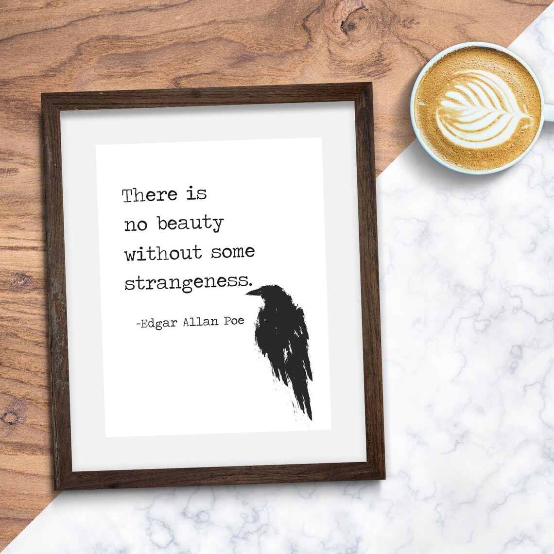 No Beauty Without Strangeness, Edgar Allan Poe Art Print - Image 3