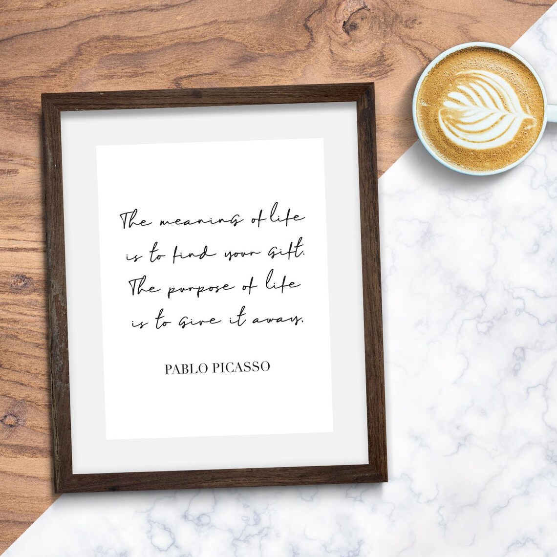 Pablo Picasso Quote Art Print, Meaning Of Life - Image 3