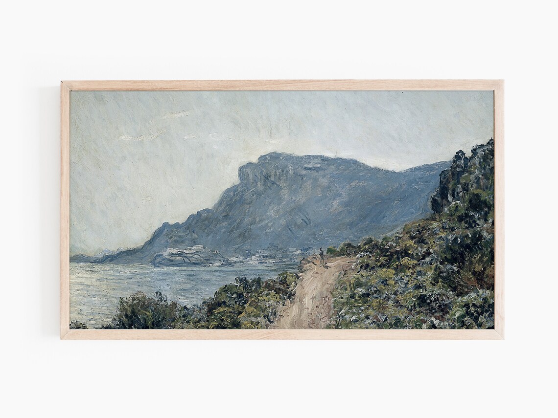 Vintage Landscape Painting Art Print, Abstract Modern - Image 3