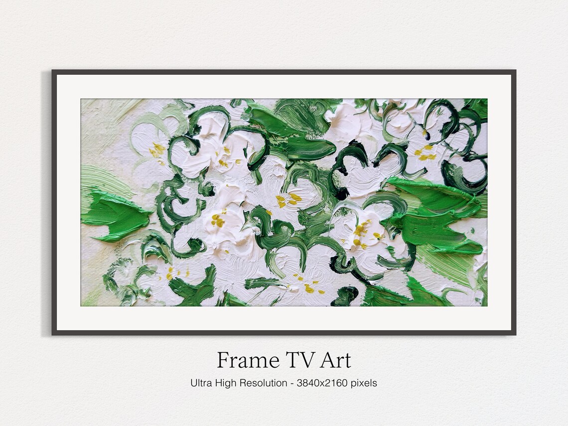 Frame TV Abstract Oil Painting Art Print - Image 4