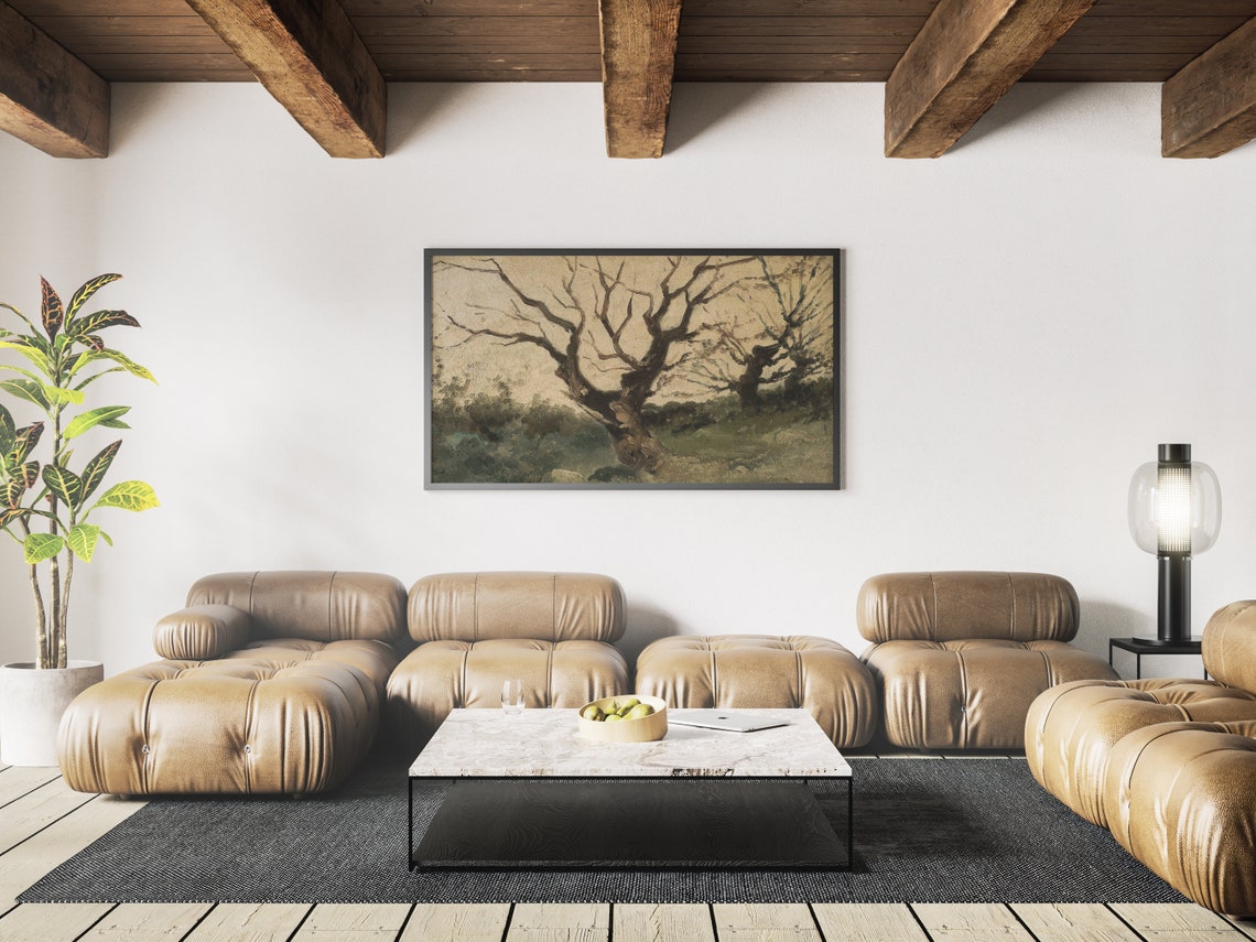 Autumn Tree Painting, Classic Oil Art - Image 3