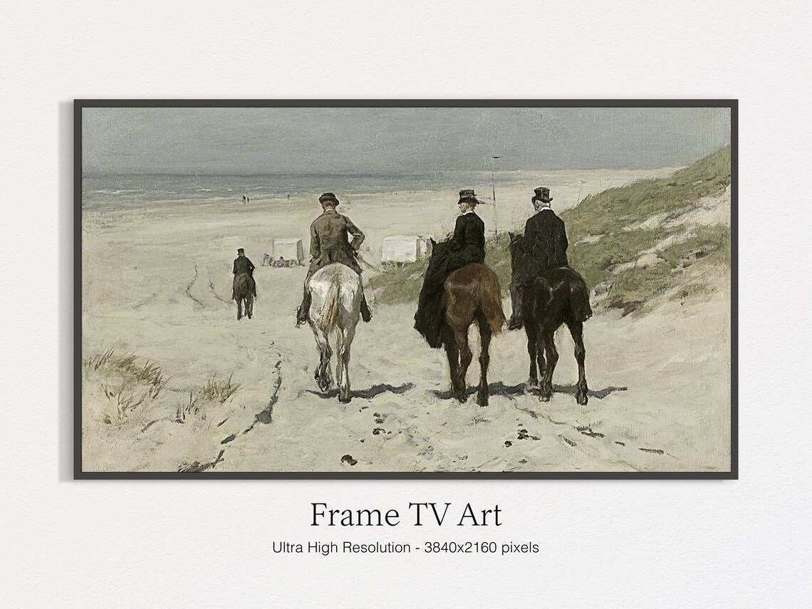 Frame TV Art, Vintage Oil Painting Print