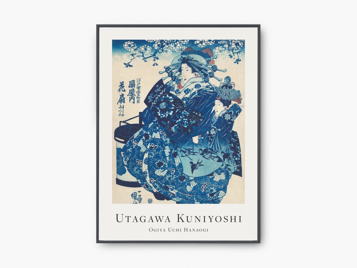 Japanese Wall Art Modern Home Decor Utagawa Kuniyoshi Exhibition Poster