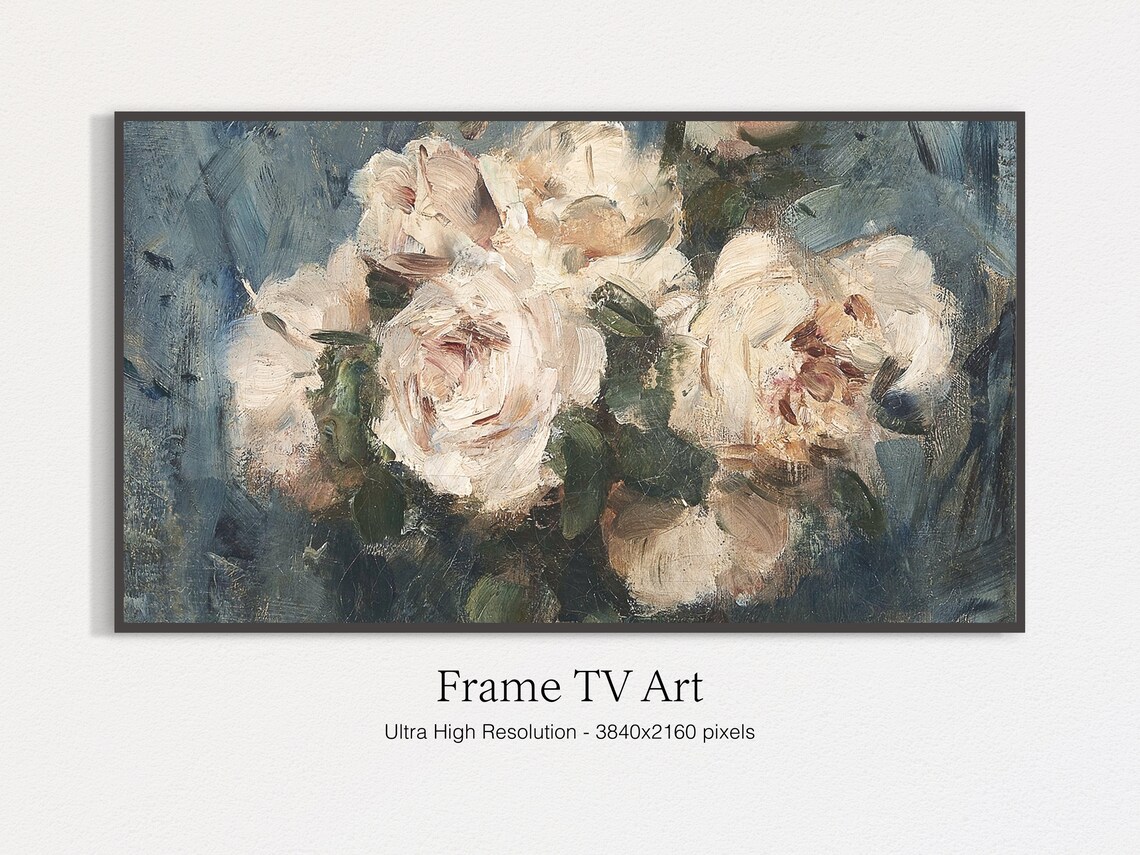 Vintage Flower Still Life Roses Poster Print