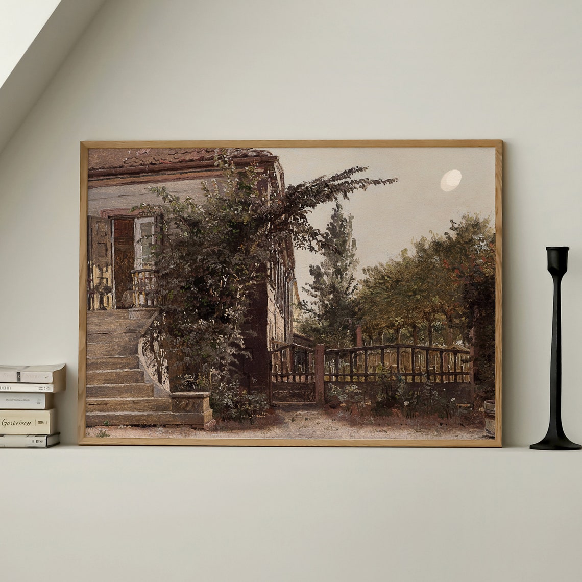 Vintage Farmhouse Wall Art Muted Oil Painting - Image 4