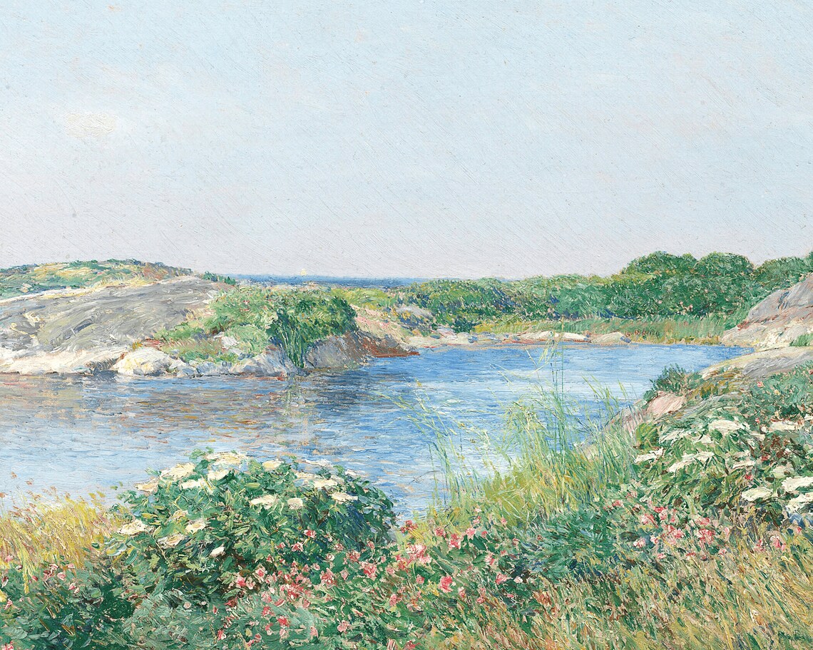 Summer Landscape Vintage Painting Art Print - Image 2