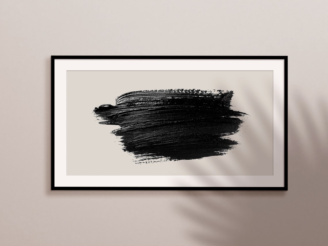 Frame Tv Art Abstract Art Beige Sand White Abstract Modern Minimalist Art Abstract Brush Strokes - Image 3