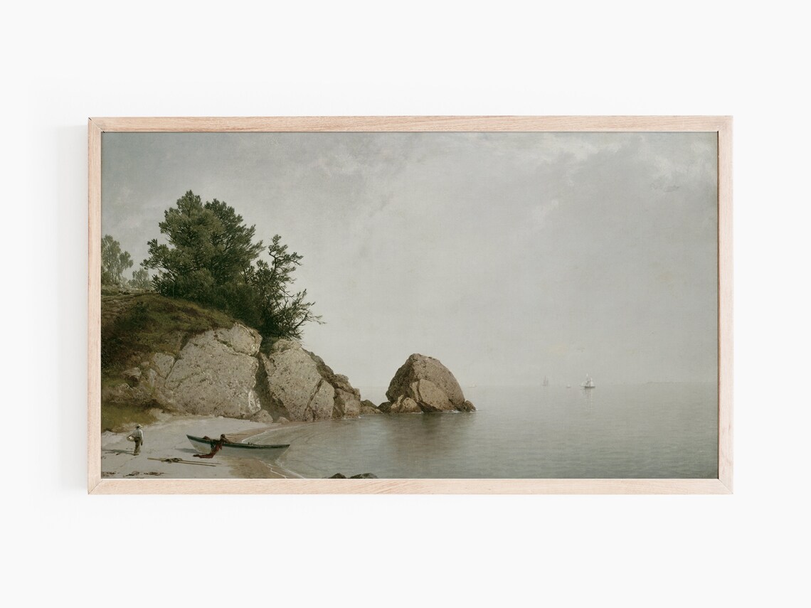 Lake Landscape Painting Art Print, Nature Decor - Image 3