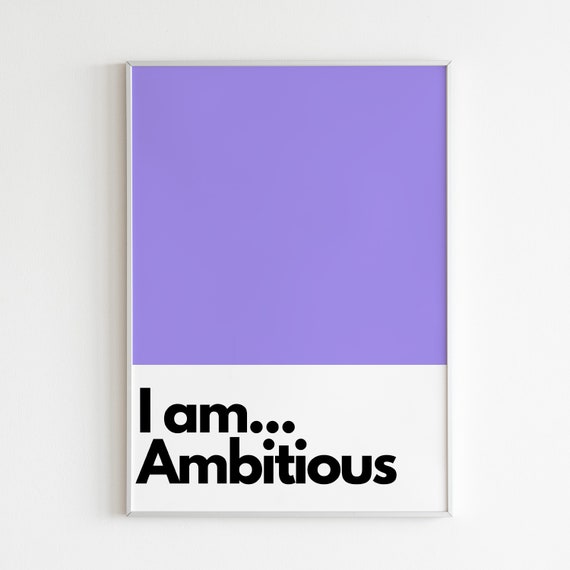 I Am Ambitious, Kids Nursery Art Print