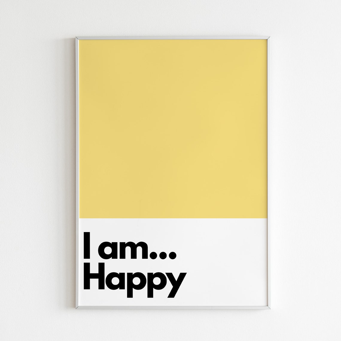I Am Happy, Kids Bedroom Nursery Art Print