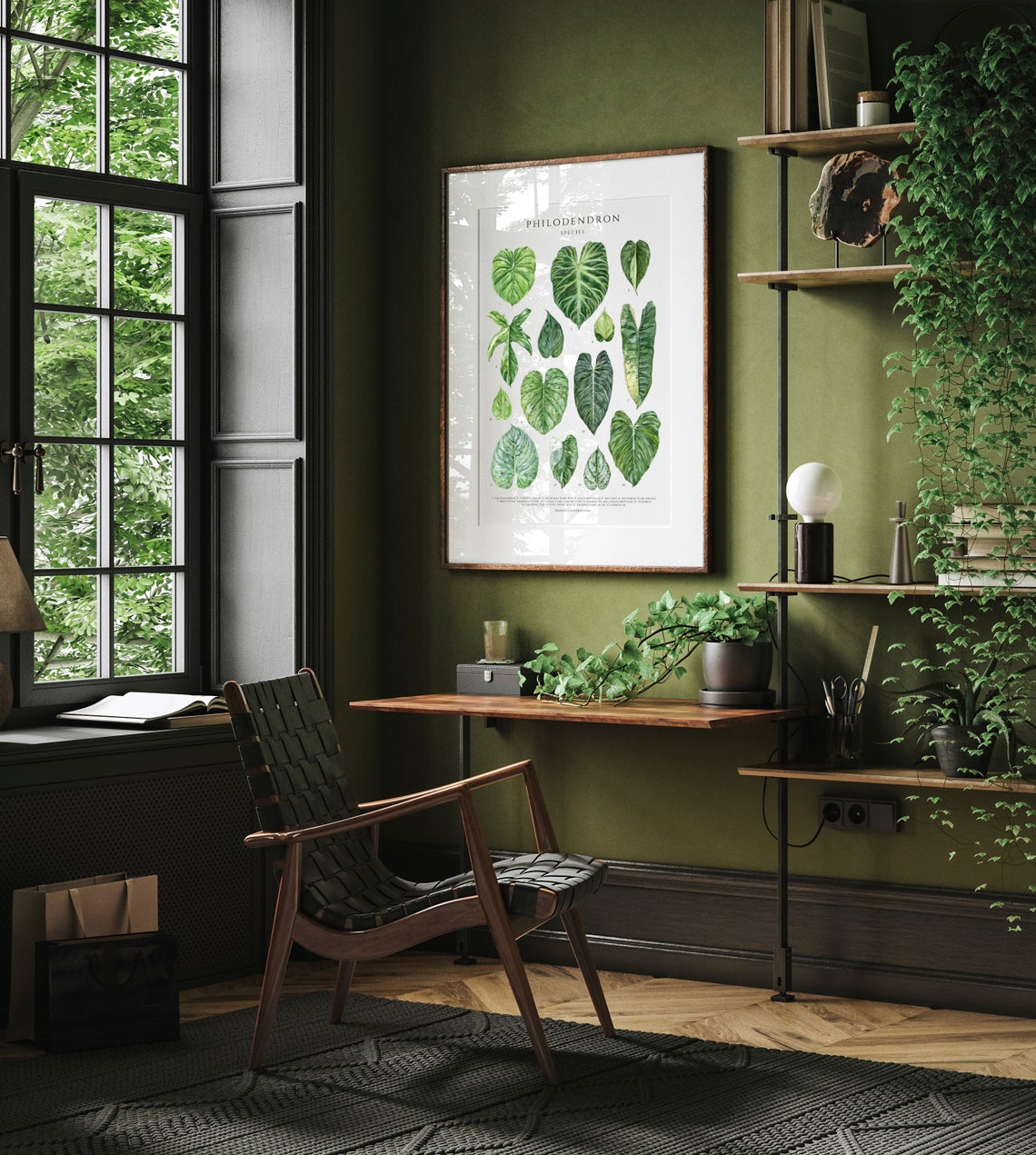 Philodendron Species Botanical Leaf Identification Chart Poster - Image 4