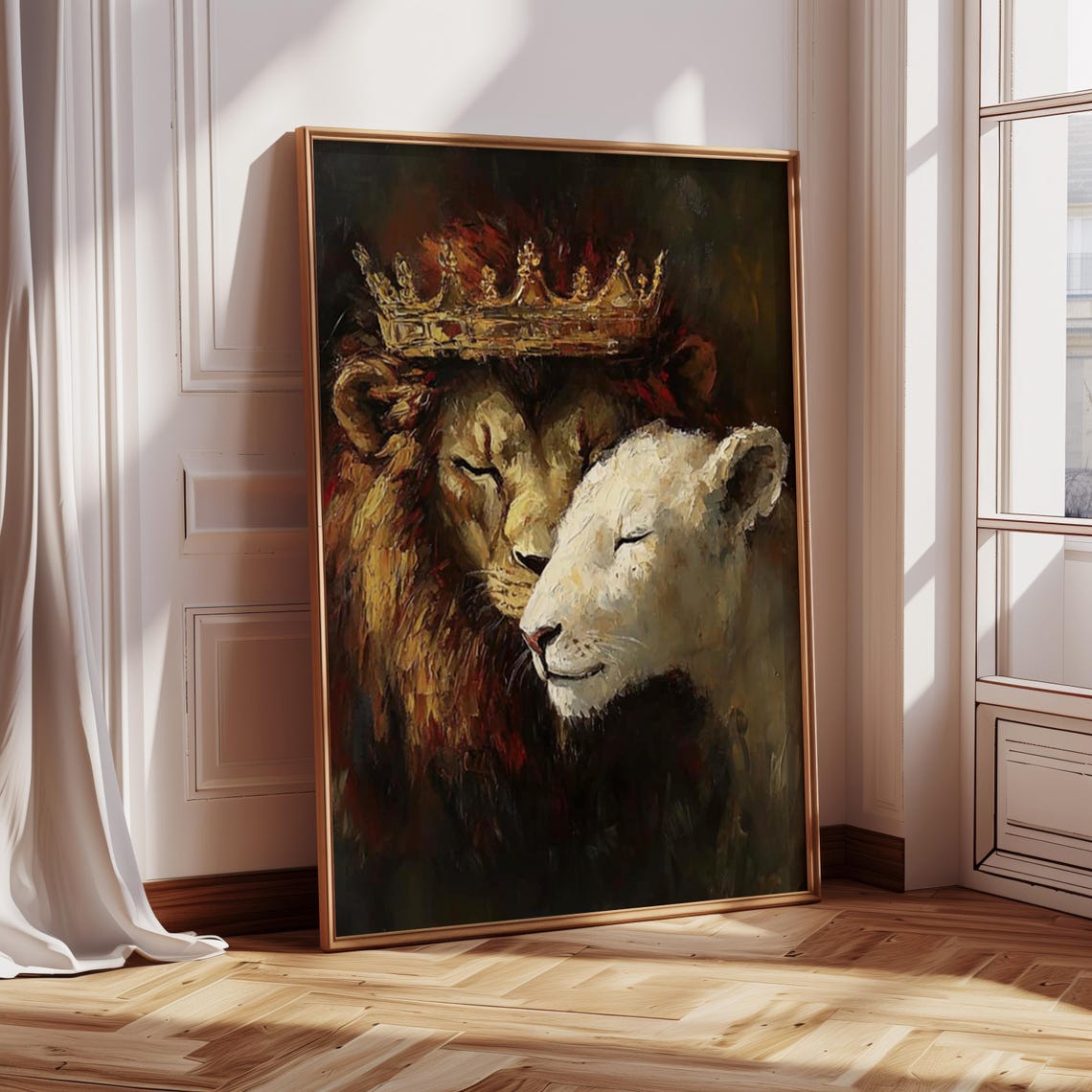 Christian Wall Art Print Religious Artwork Home Bible Art Print Poster Decor Religion Gift God Art Lion And Lamb - Image 3