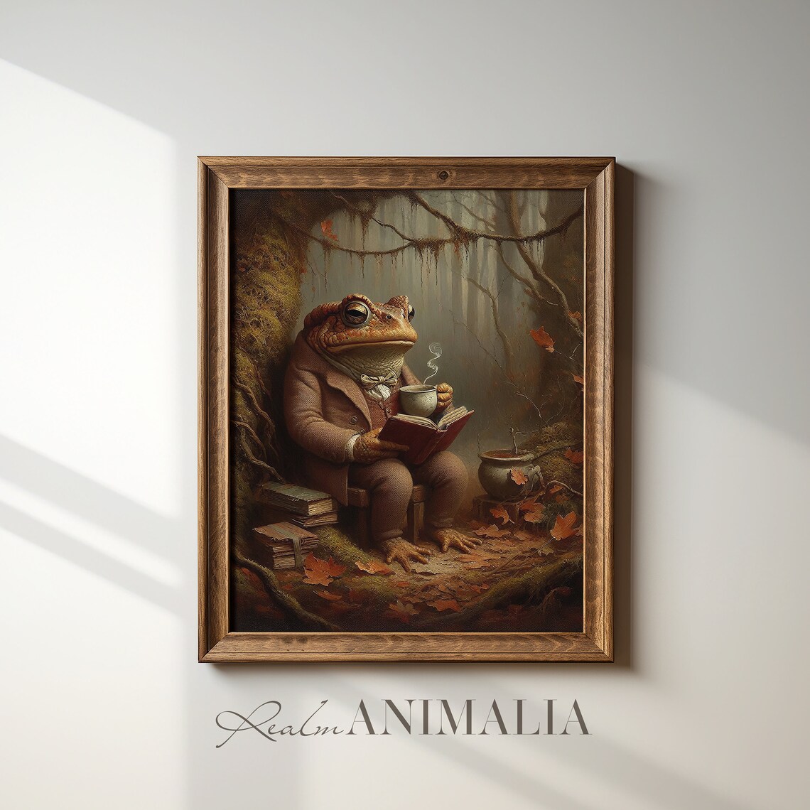 Autumn Toad Vintage Storybook Painting Art Print - Image 4