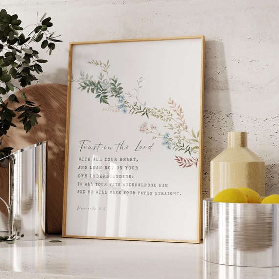 Proverbs 35 Trust In The Lord Scripture Art Print