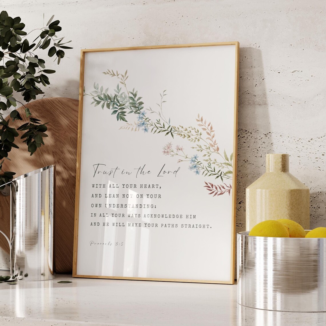 Proverbs 35 Trust In The Lord Scripture Art Print