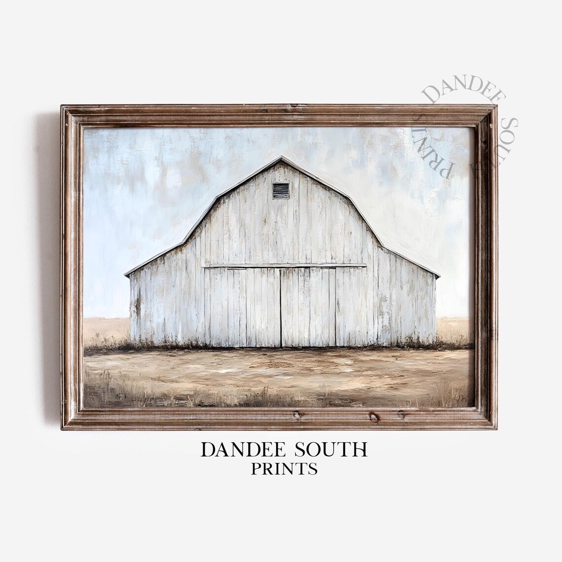 Vintage Weathered White Barn Rustic Country Farmhouse Wall Art