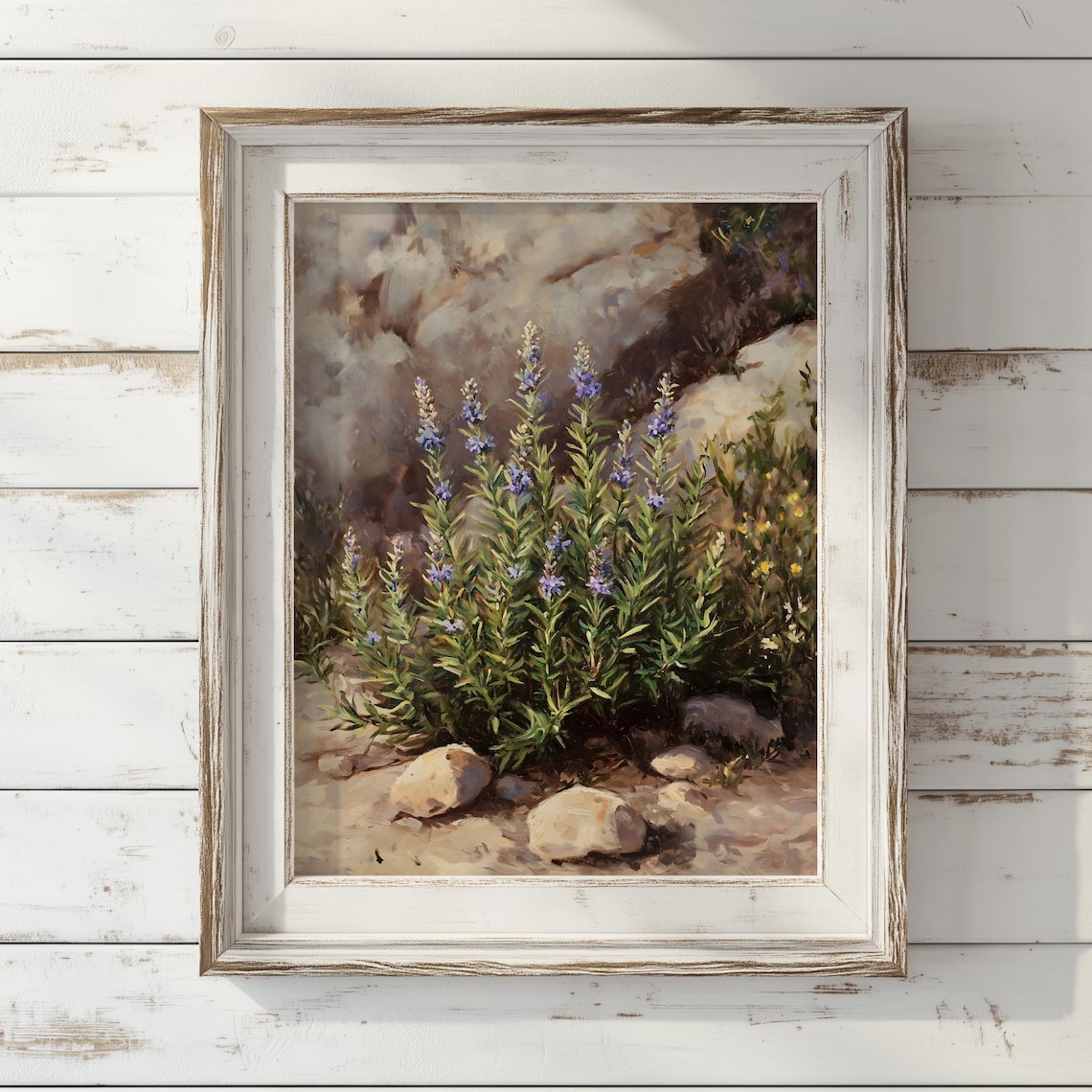 Rustic Rosemary Herb Garden, Mediterranean-Inspired Nature