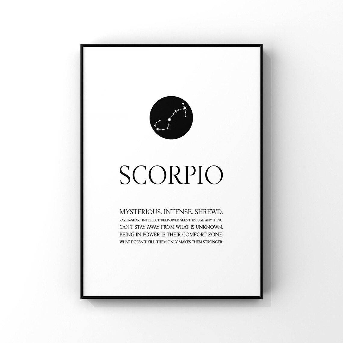 Scorpio Zodiac Constellation Astrology Art Print